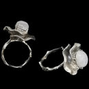 Rainbow Moonstone Lily Pad - Ring