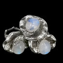 Rainbow Moonstone Lily Pad - Ring