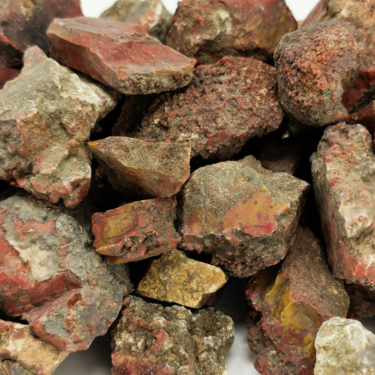 Red Agate rough, a variety of chalcedony, from Utah, USA.