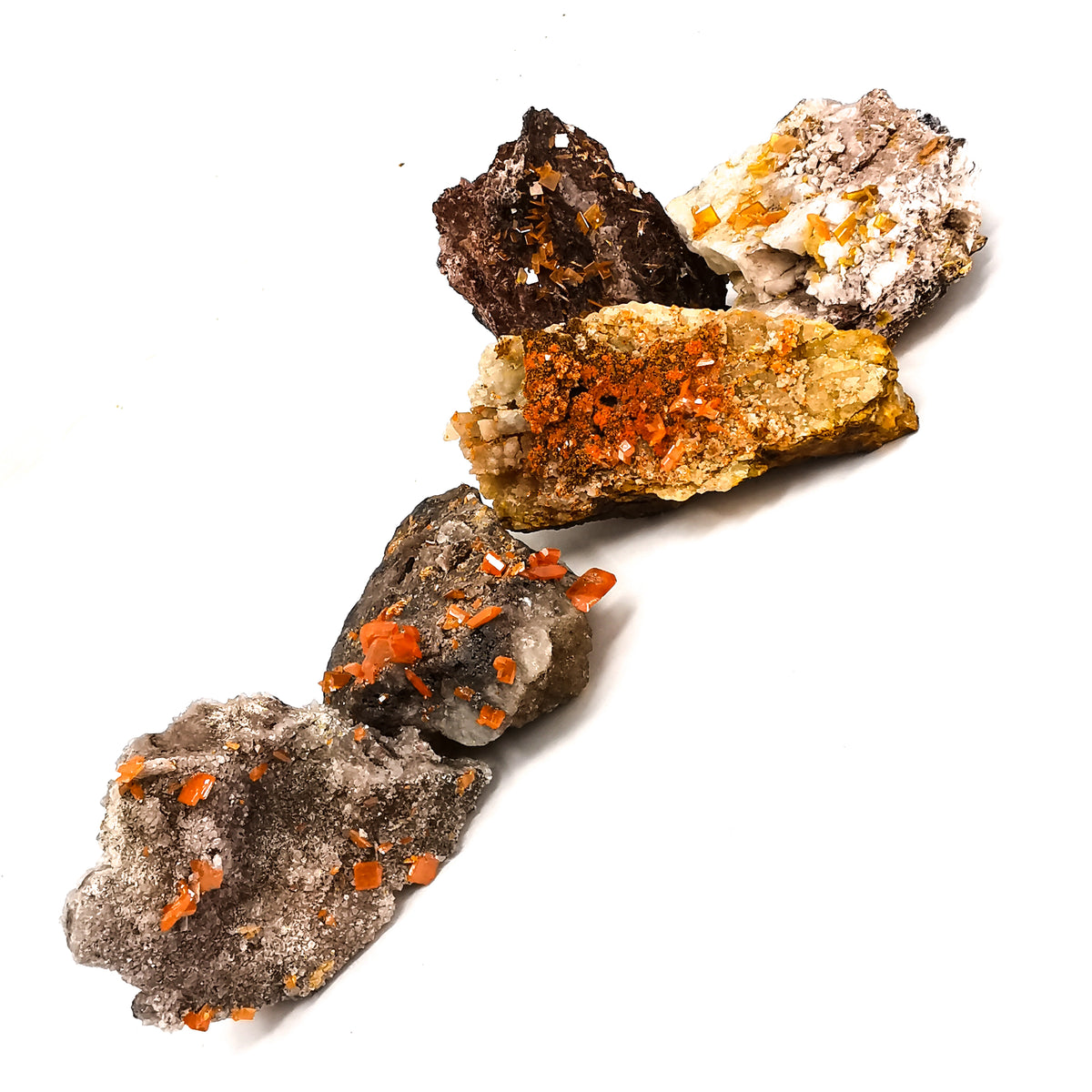 Red Cloud wulfenite from Arizona – group of specimens