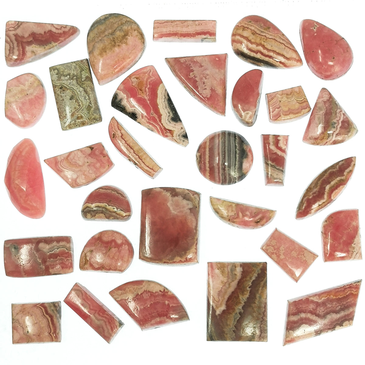 Rhodochrosite cabochon from Argentina.