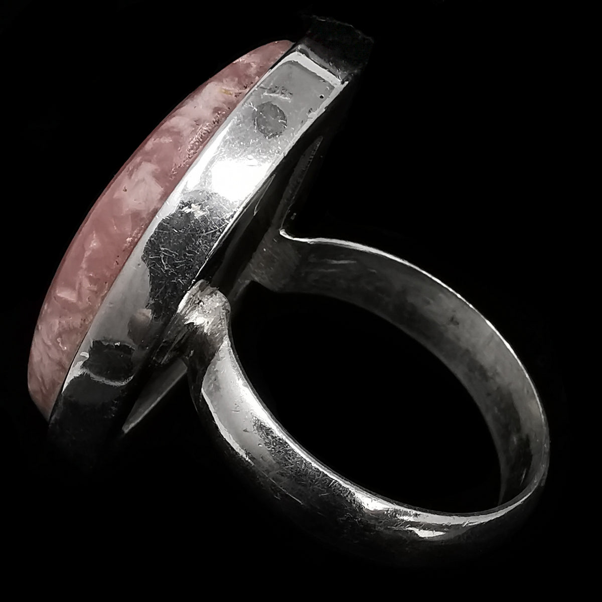 Rhodochrosite Sterling Silver ring.