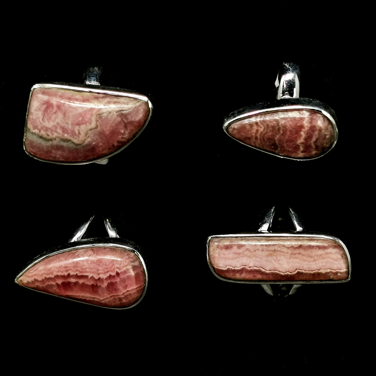 Rhodochrosite Sterling Silver ring.