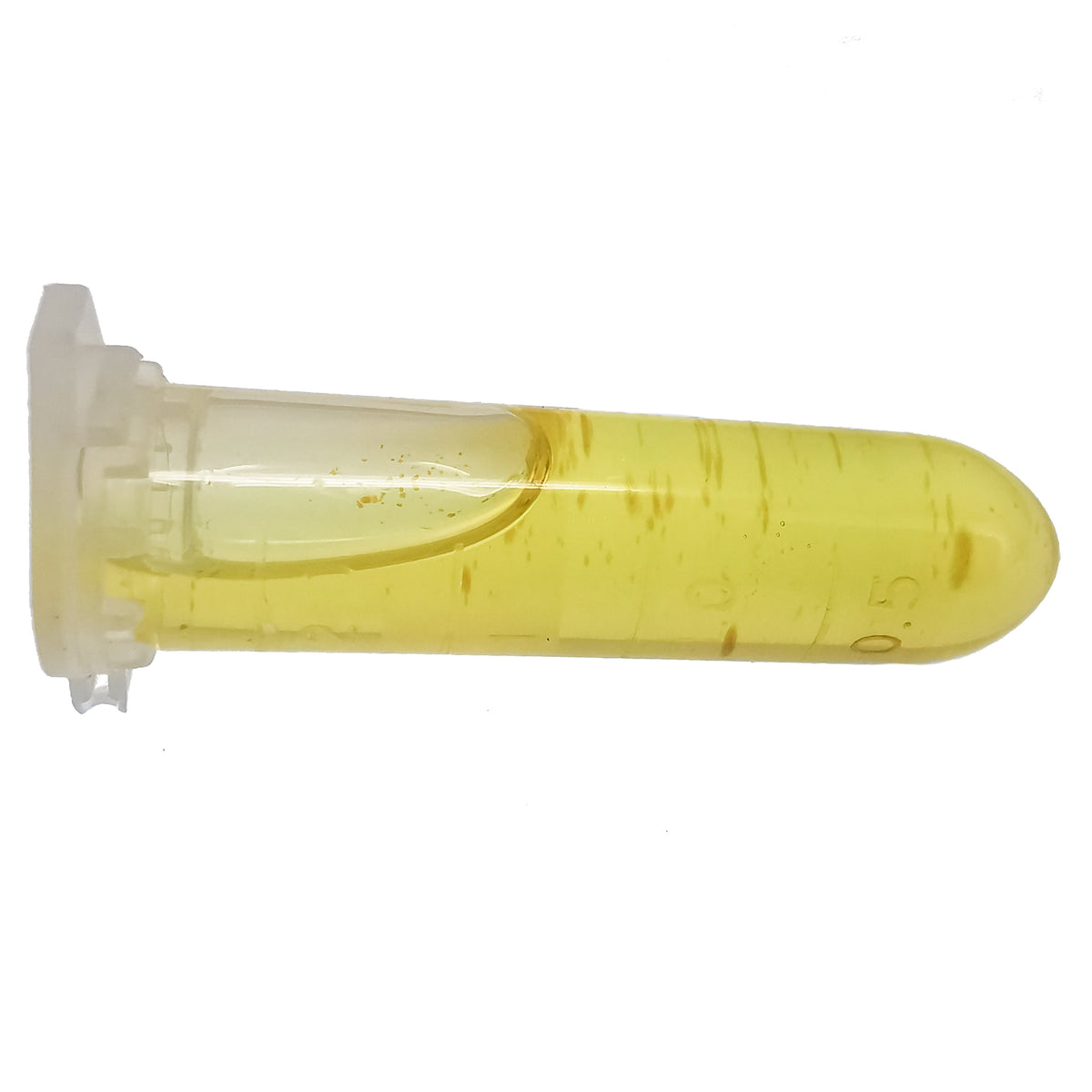Rock Tumbler Lubricant machine part, made of machine oil in plastic capsule.