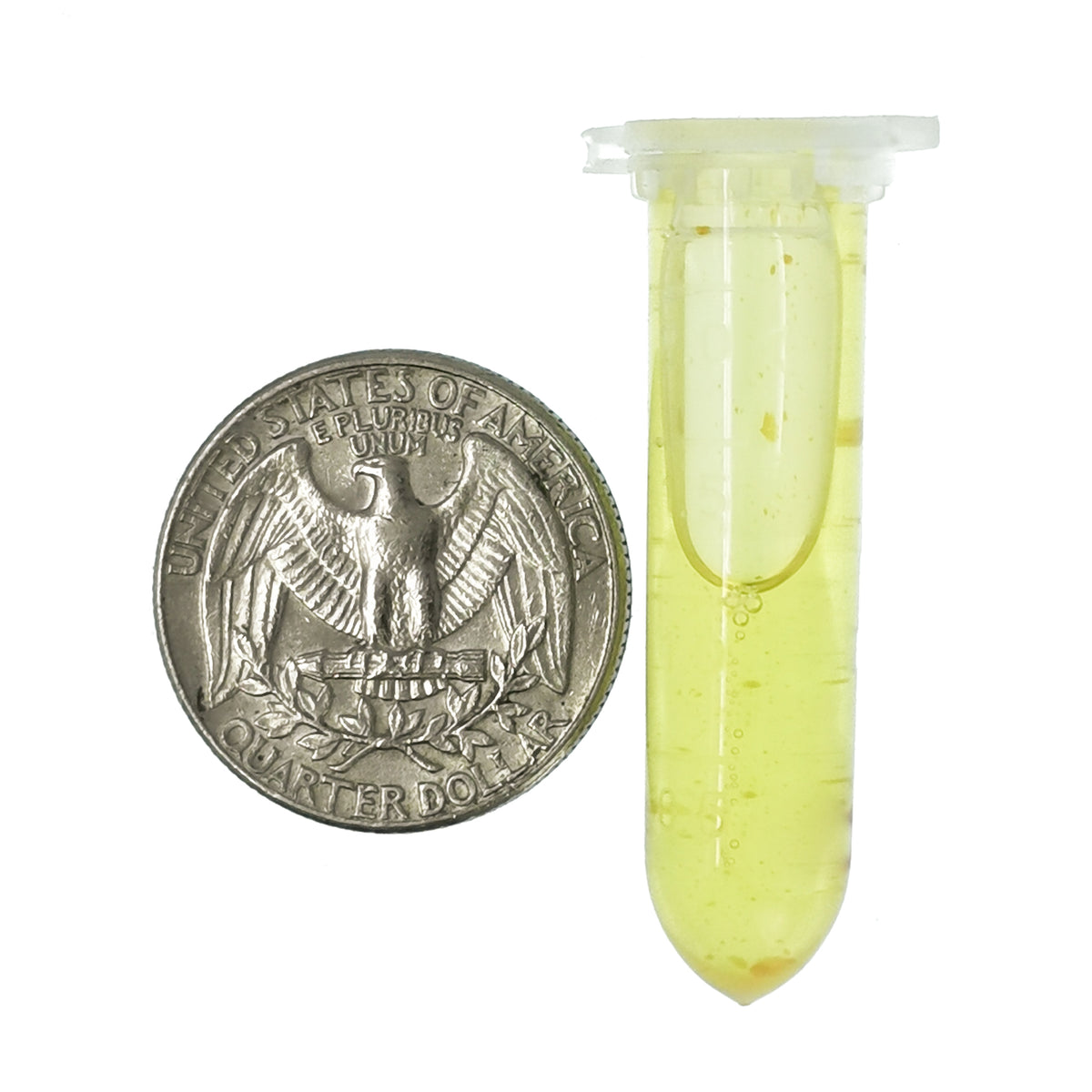 Rock Tumbler Lubricant machine part, made of machine oil in plastic capsule.