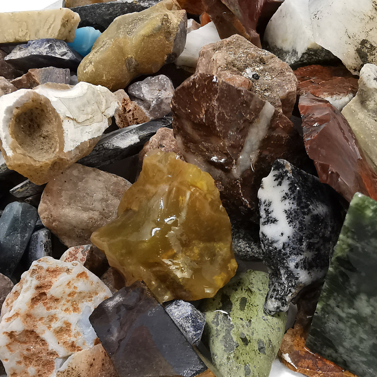 Rough Rock tumbling mix, dug by Rubble Rock and Gem.