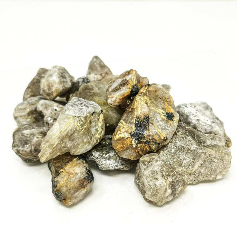 Lab Rutile Rough Rutile Quartz - Rough