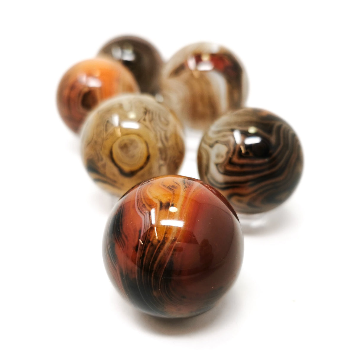 Sardonyx sphere from China.