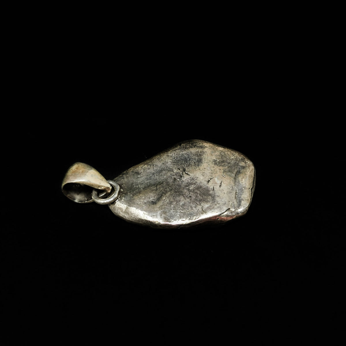 Rocket Ship Over Saturn pendant in sterling silver with Ethiopian Opal.