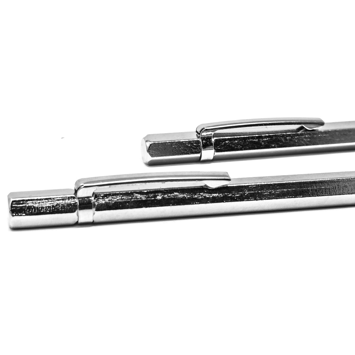 Scribe smithing tool, made of metal with a carbide tip.