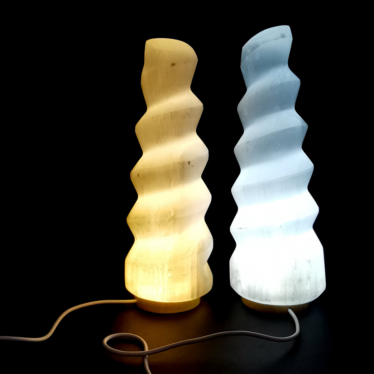 Selenite Lamp LED base, a variety of gypsum.