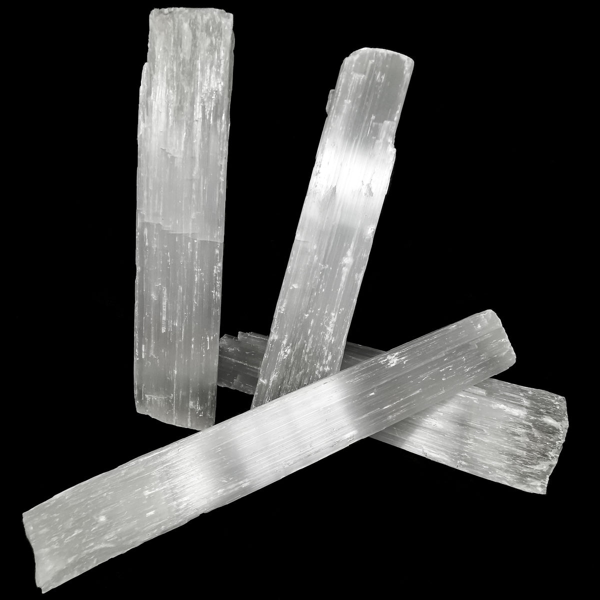 Selenite log from Morocco – crossed logs