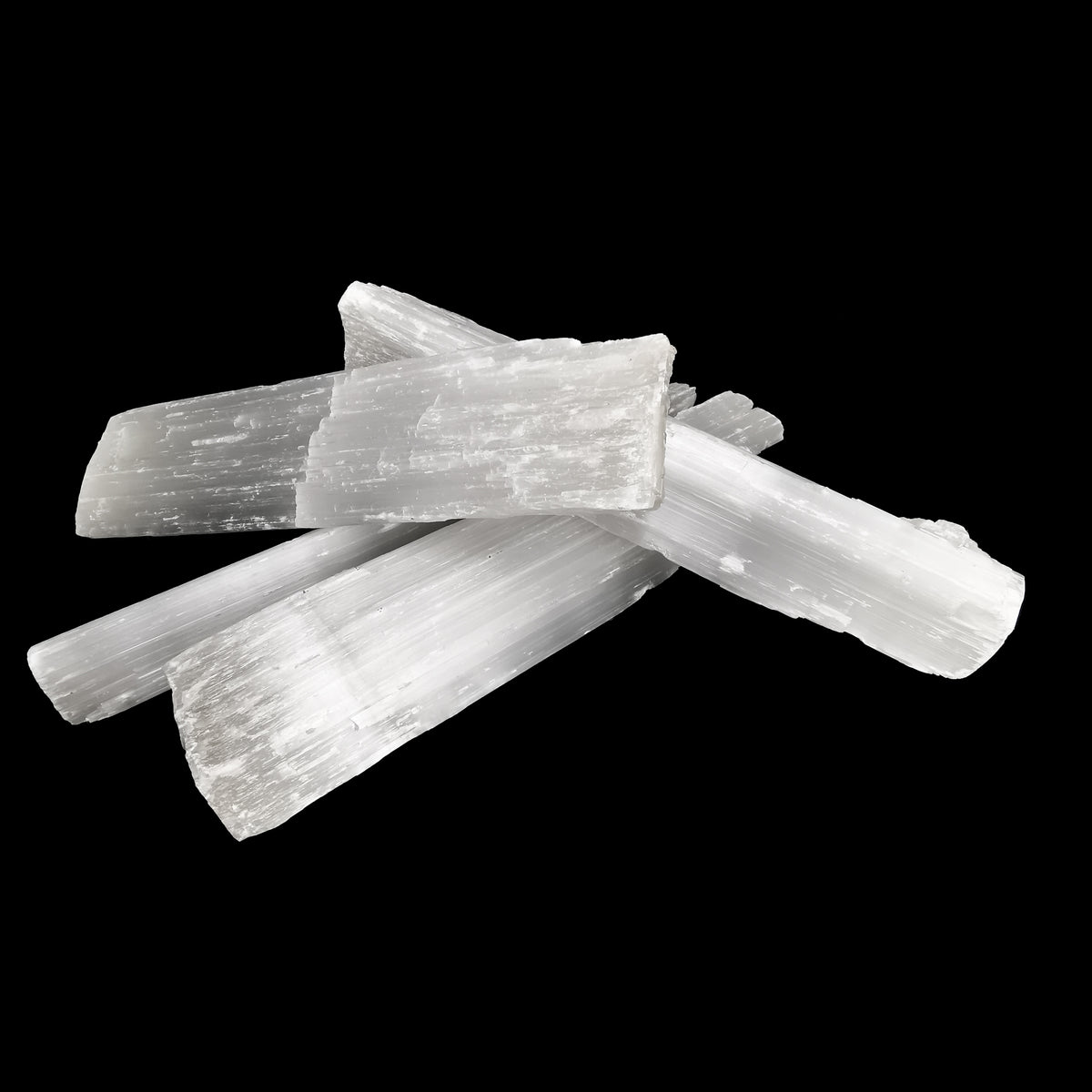 Selenite log from Morocco – group of logs