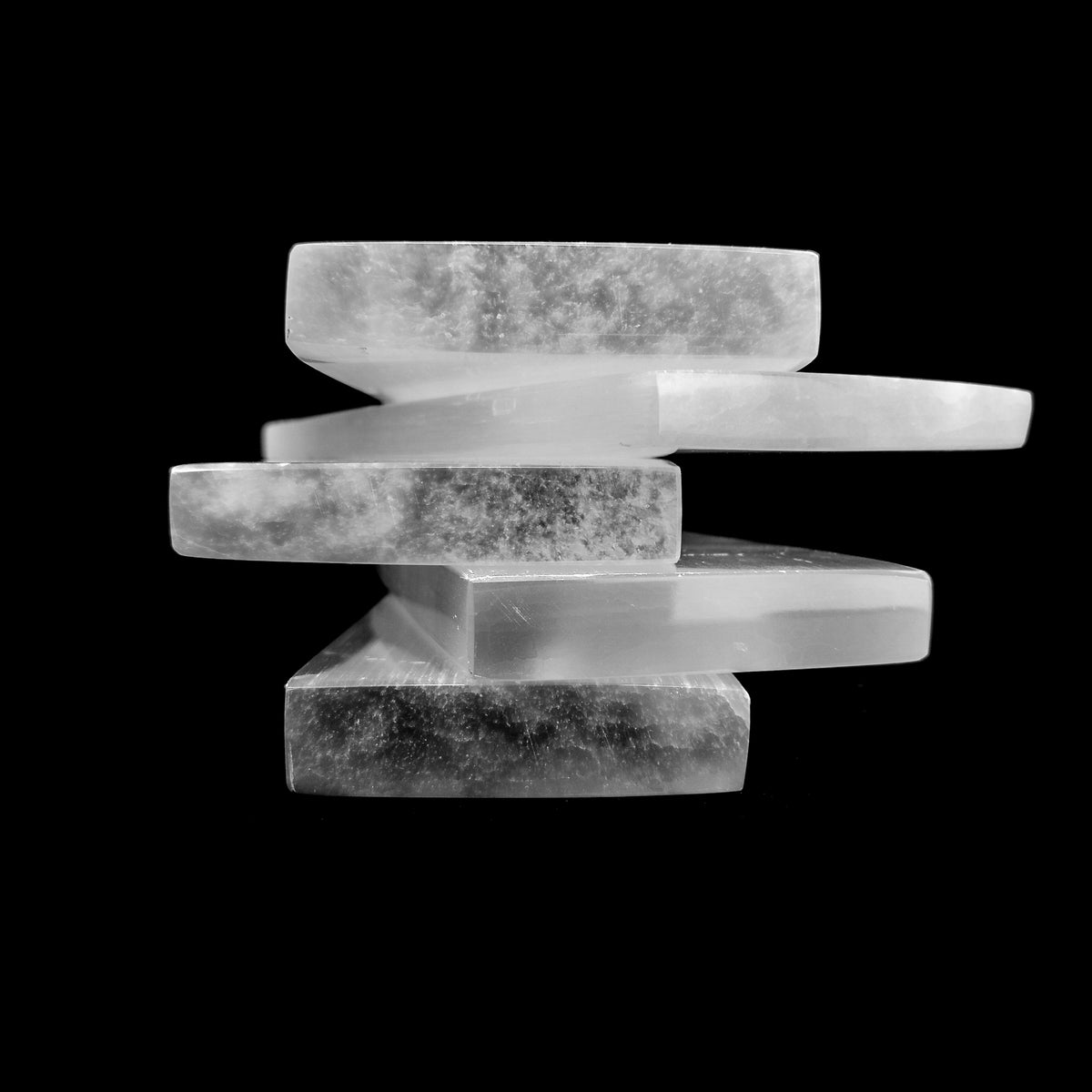 Selenite charging slab, a variety of gypsum, from Morocco.