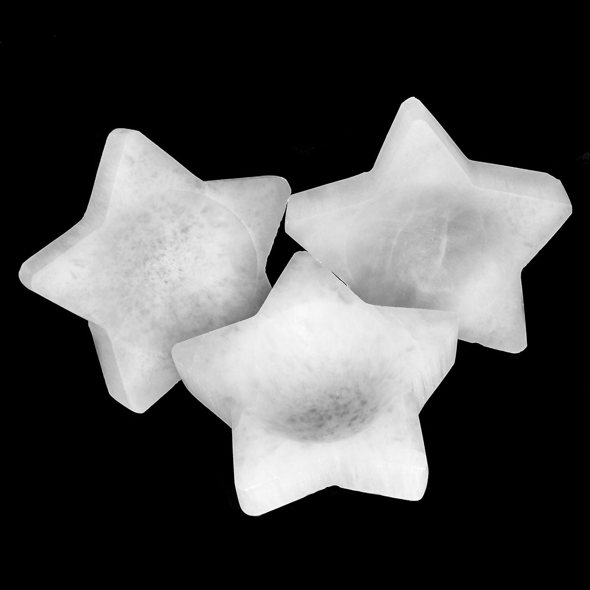 Selenite Star dish, a variety of gypsum, from Morocco.
