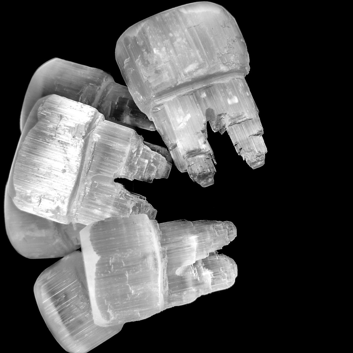 Selenite mini twin tower from Morocco, photo 2 of 5