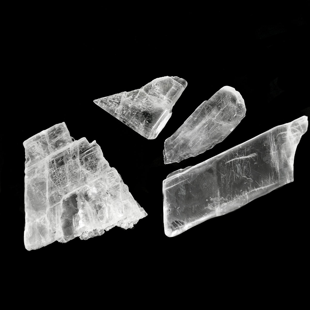 Selenite Window raw, a variety of gypsum, from New Mexico, USA.