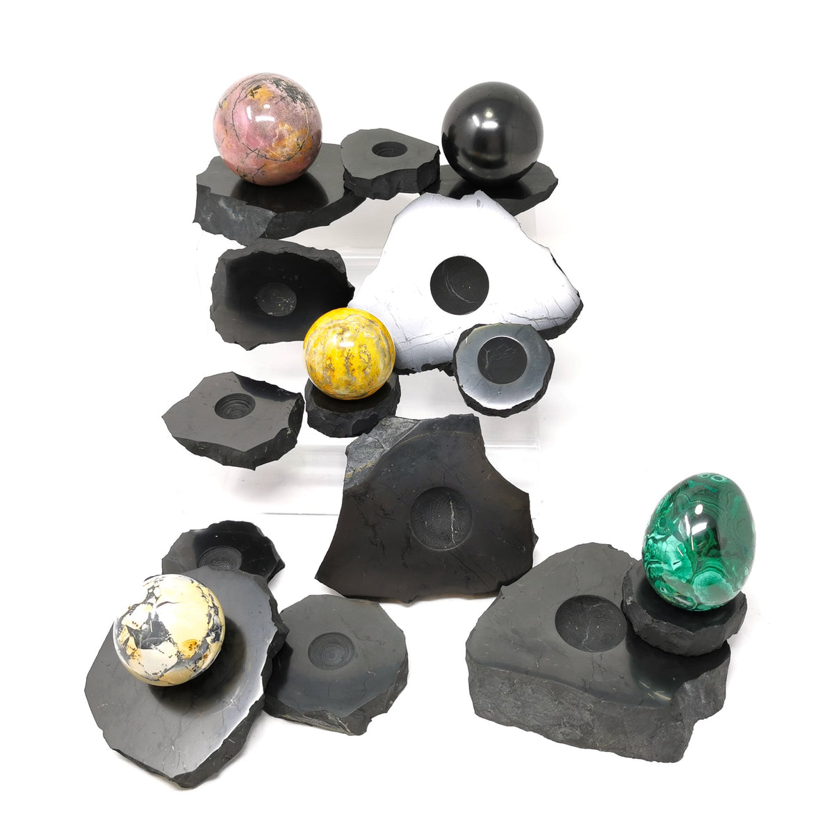 Shungite Sphere display stand.