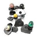 Shungite Sphere Stand - Mineral