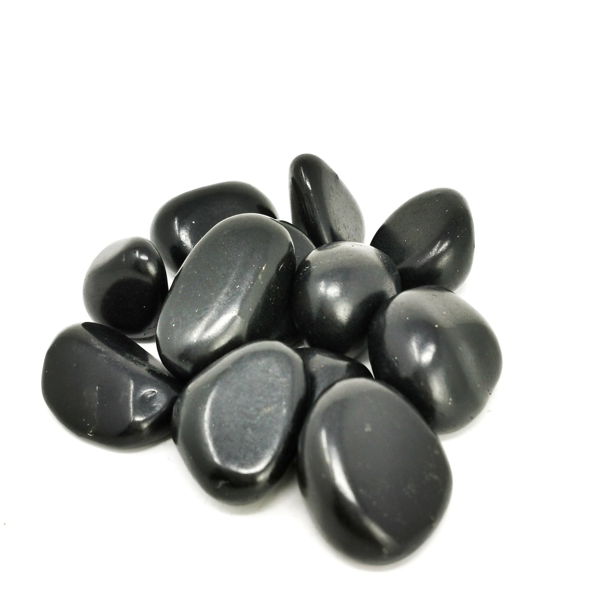 Shungite tumble from Shunga, Karelia, Russia.