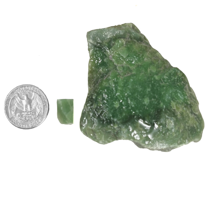 Siberian Nephrite Jade - Light Green - Rough