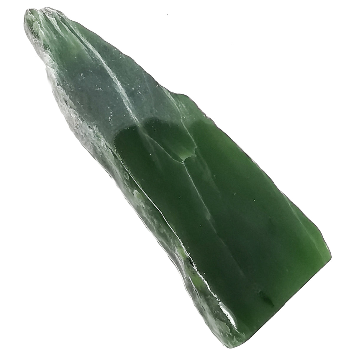 Siberian Nephrite Jade dark green rough from Siberia, Russia.