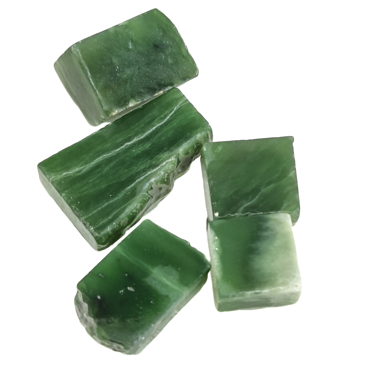 Siberian Nephrite Jade dark green rough from Siberia, Russia.
