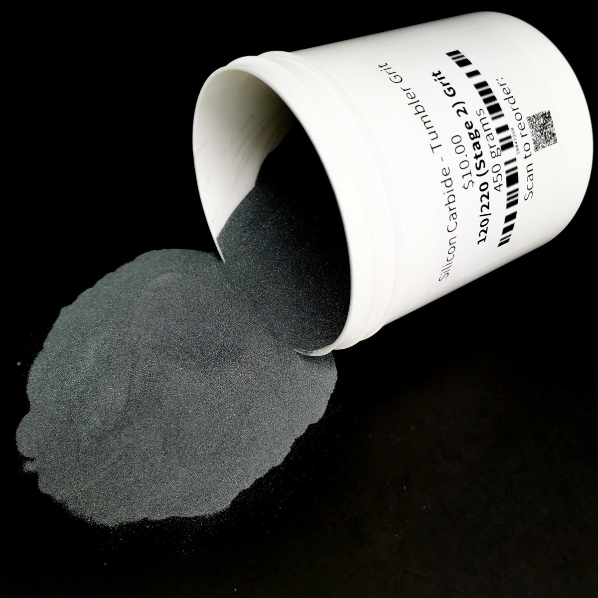 120/220 Silicon Carbide stage 2 tumbler grit.