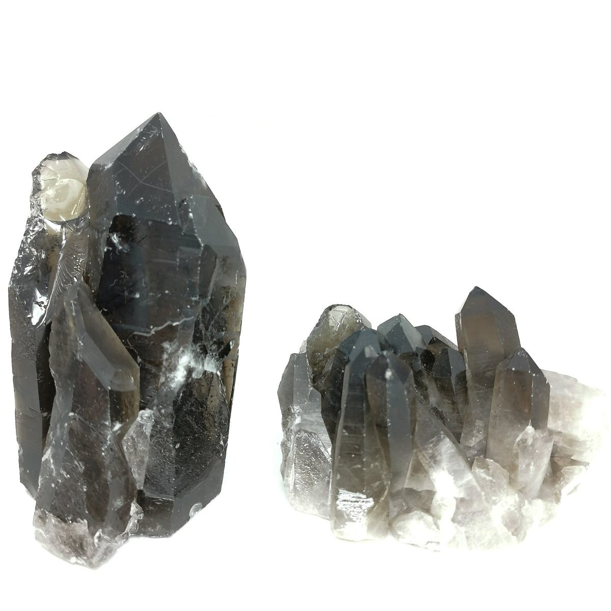 Smoky Quartz Cluster trimmed b-grade from Brazil.