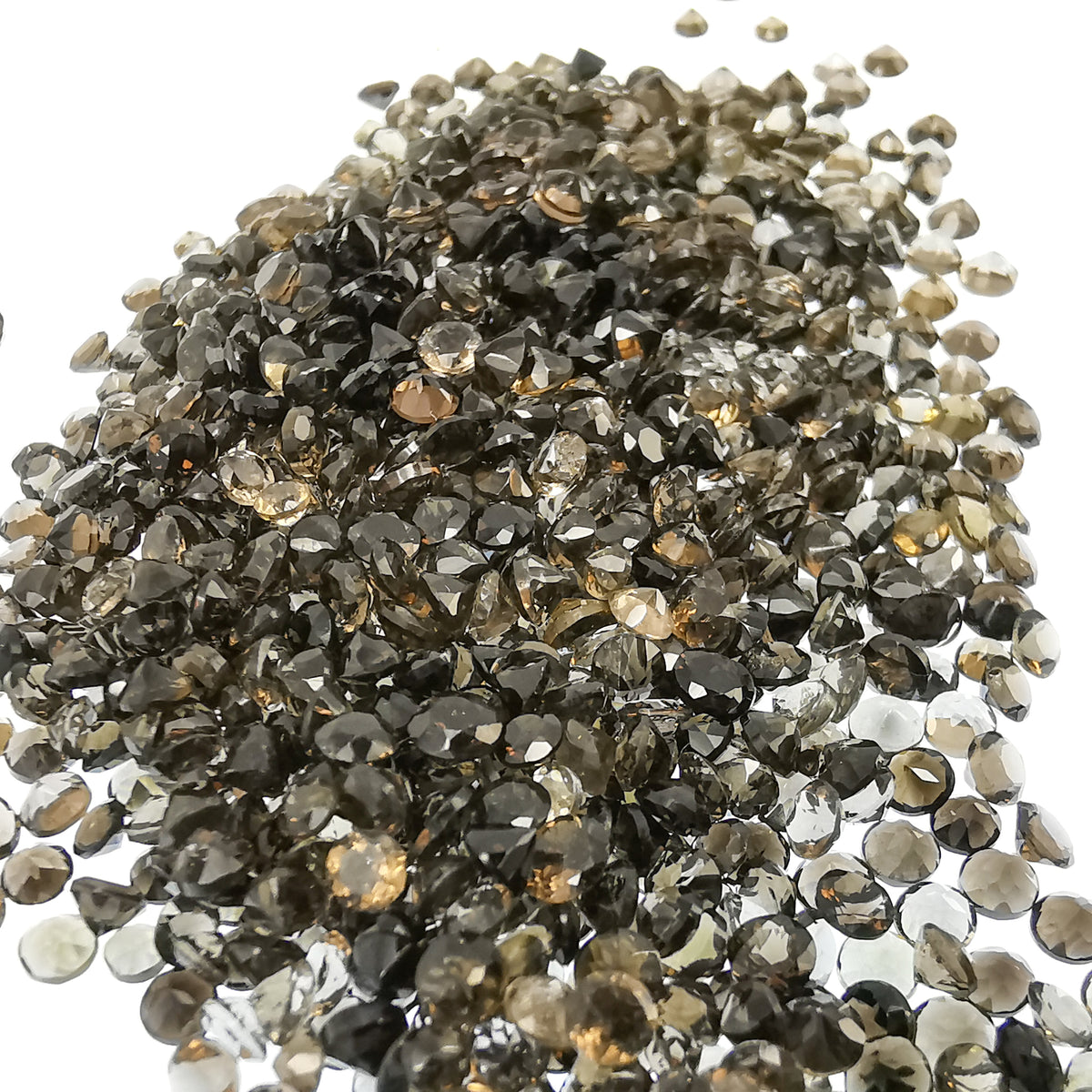 Smoky Quartz faceted from Brazil.