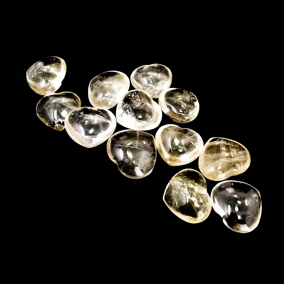 Smoky quartz small heart – hearts, angled view