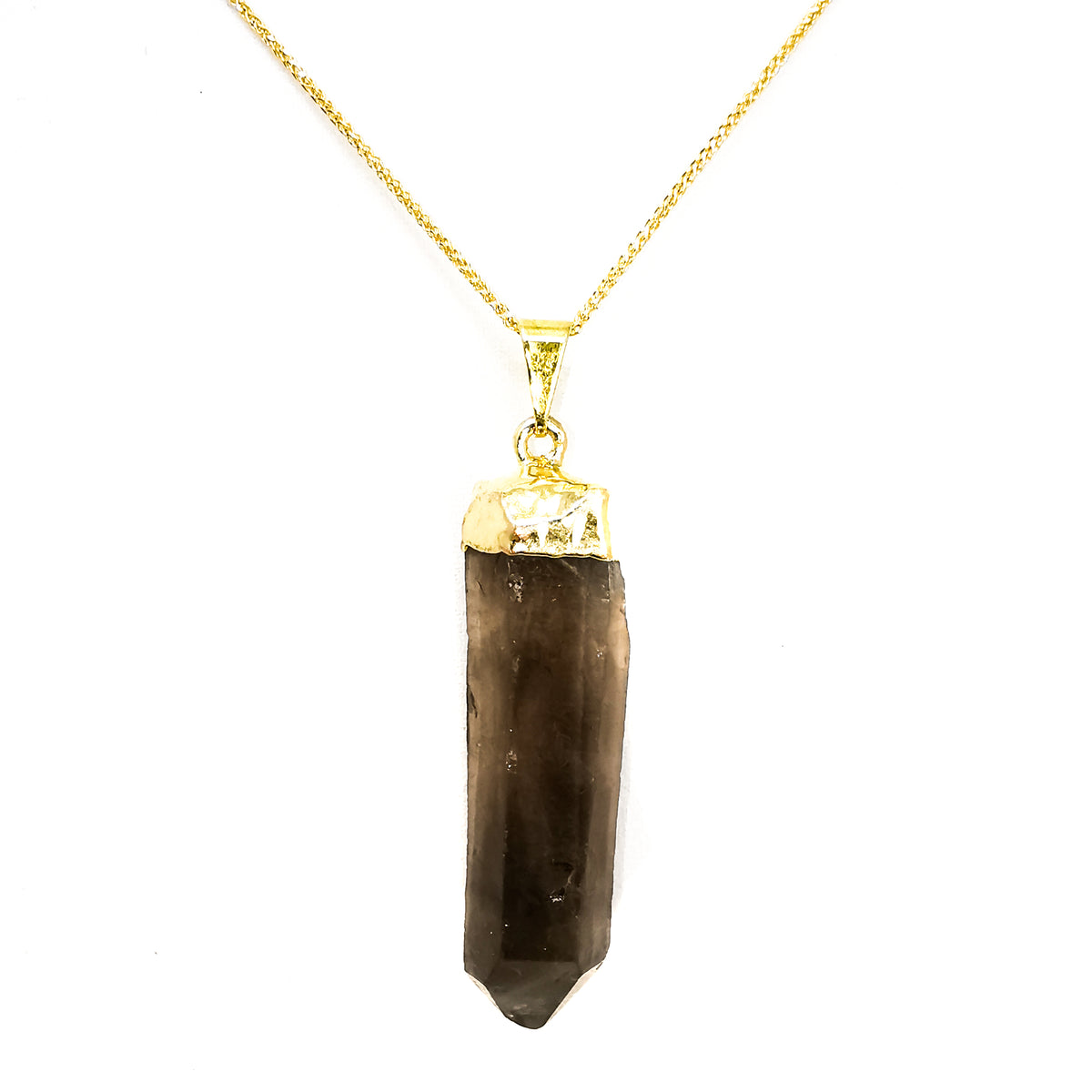 Smoky quartz point pendant – pendant on chain