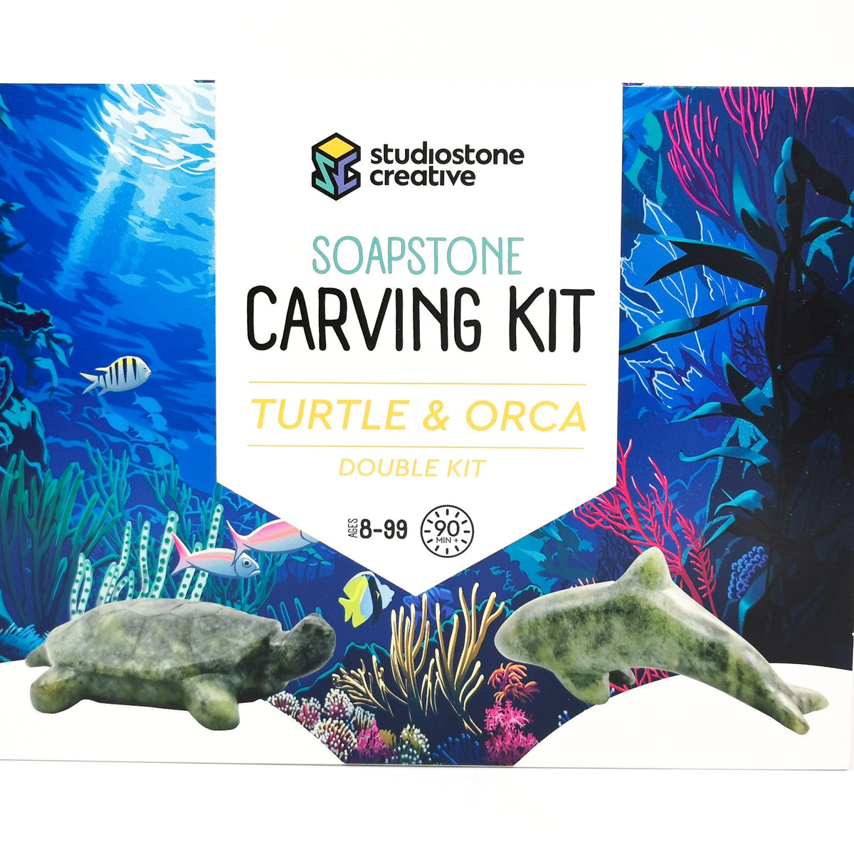 Soapstone Carving Kit with Two Pieces.