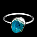 Raw Gemstone - Sterling Silver Stacker - Ring