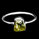 Raw Gemstone - Sterling Silver Stacker - Ring