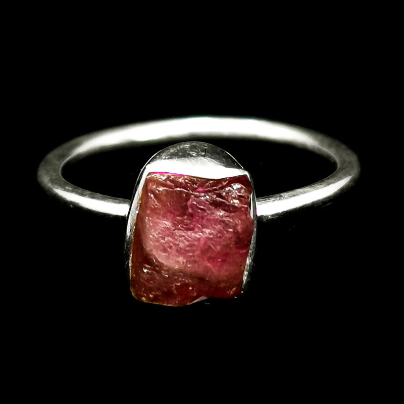 Raw Gemstone - Sterling Silver Stacker - Ring