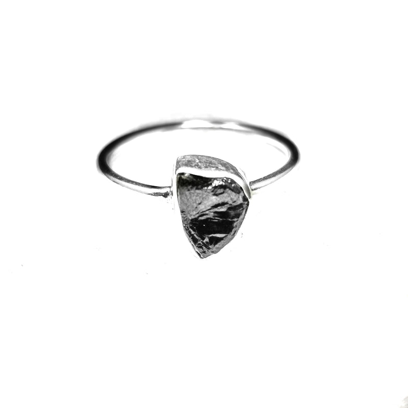 Raw Gemstone - Sterling Silver Stacker - Ring