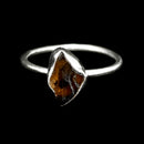 Raw Gemstone - Sterling Silver Stacker - Ring