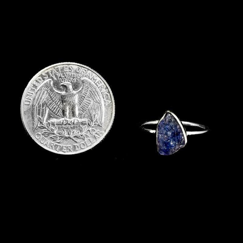原始寶石 - 純銀疊片 - 戒指