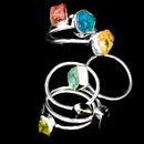 Raw Gemstone - Sterling Silver Stacker - Ring