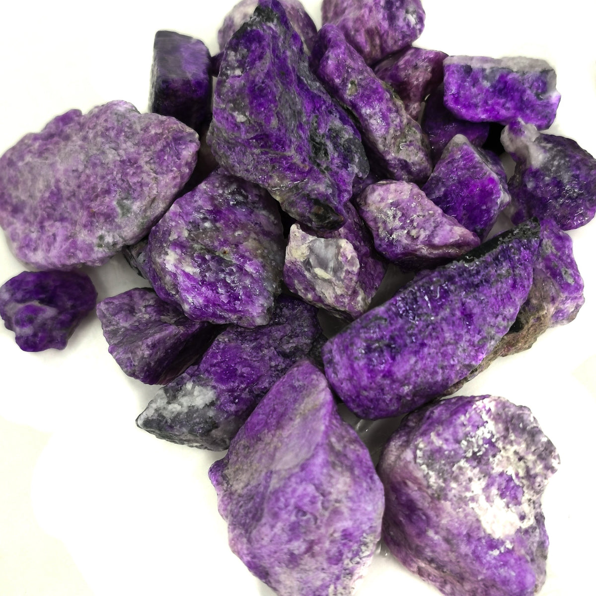 Sugilite rough from Wessels Mine, Northern Cape Province, South Africa.