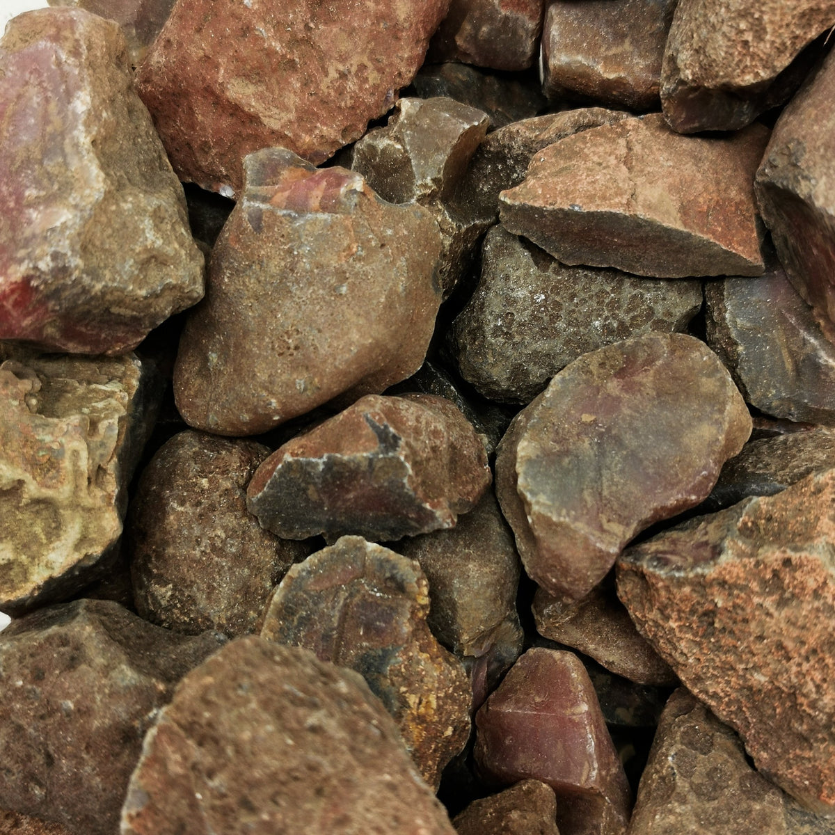 Swazi Agate rough, a variety of chalcedony.
