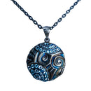 Black Ice - Swirl Medallion - Pendant