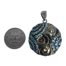 Black Ice - Swirl Medallion - Pendant