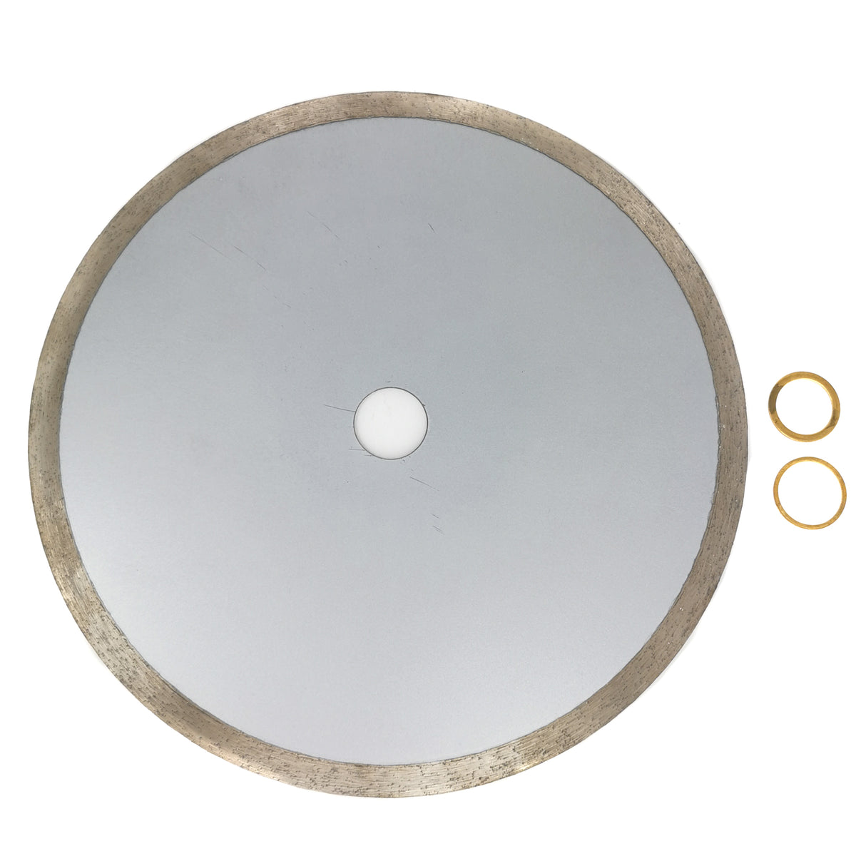 Diamond Sintered Continuous Rim lapidary saw blade.