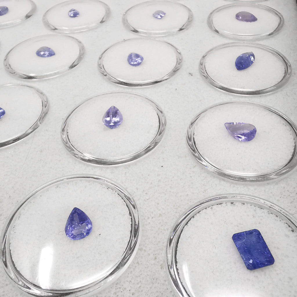 Tanzanite facet from Tanzania.