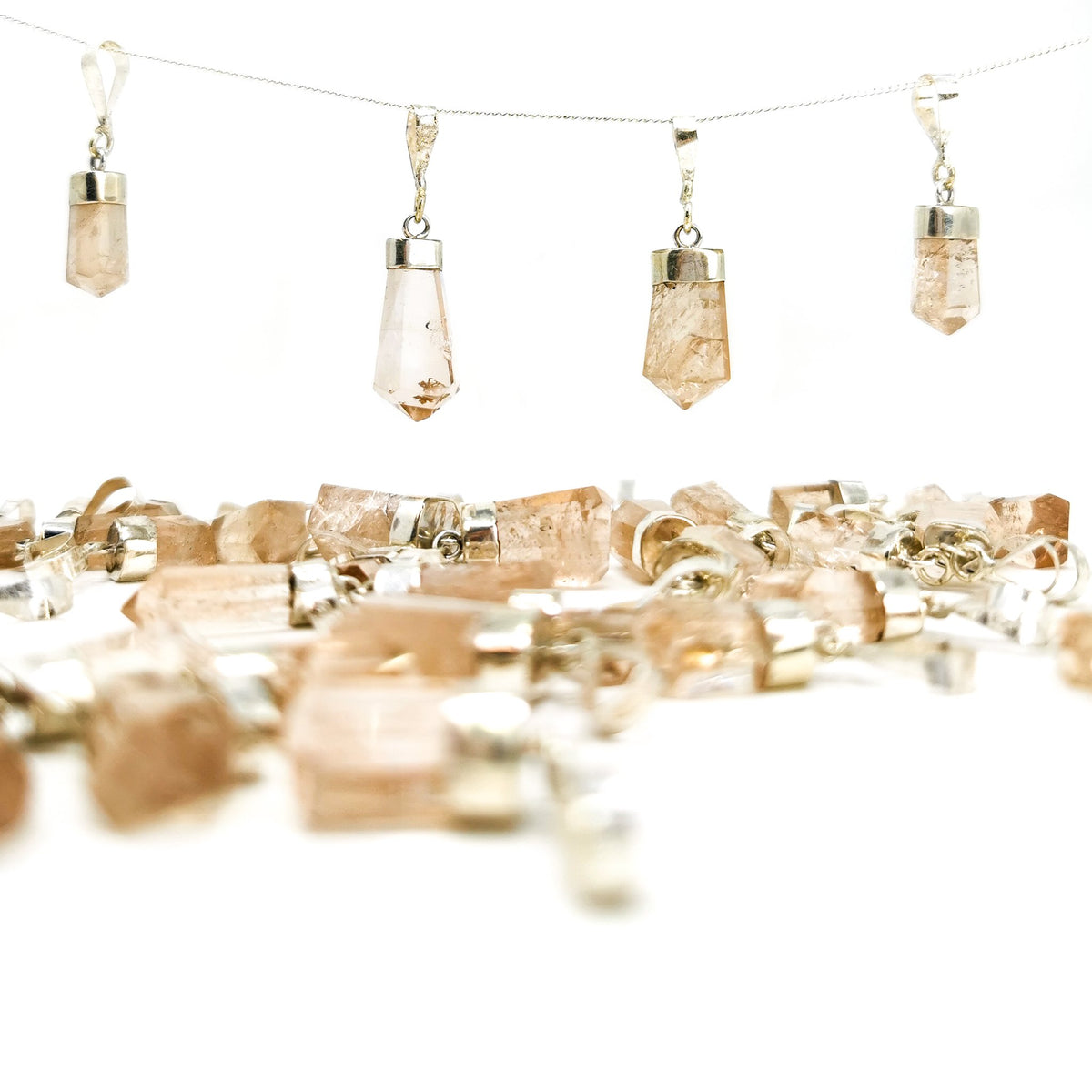 Topaz pendant in sterling silver with Champagne Topaz.