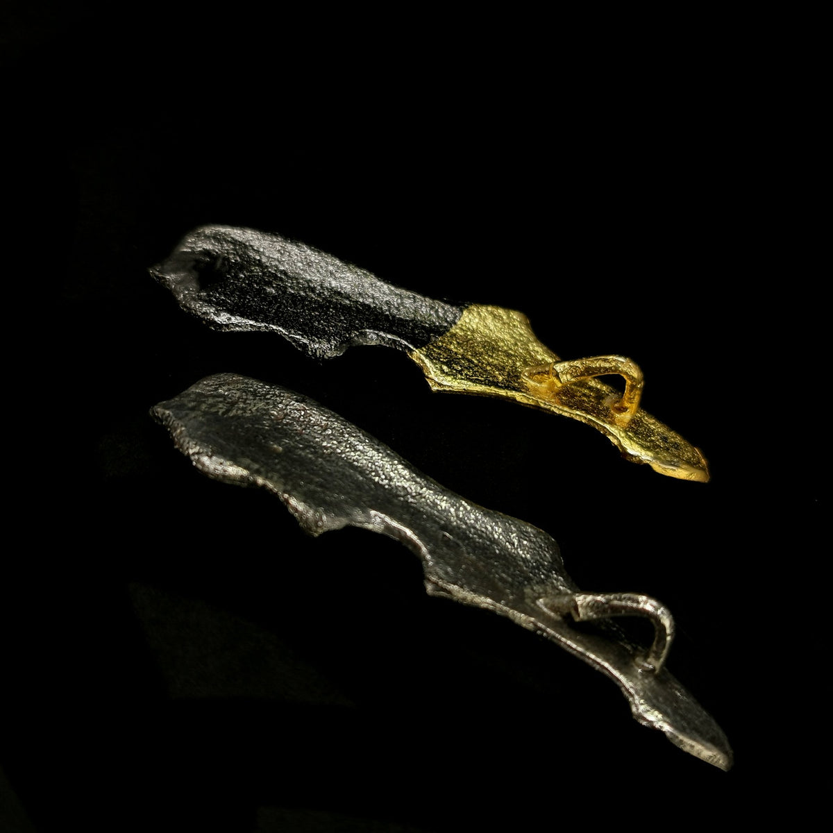 Tree Bark pendant with Chrome Diopside.
