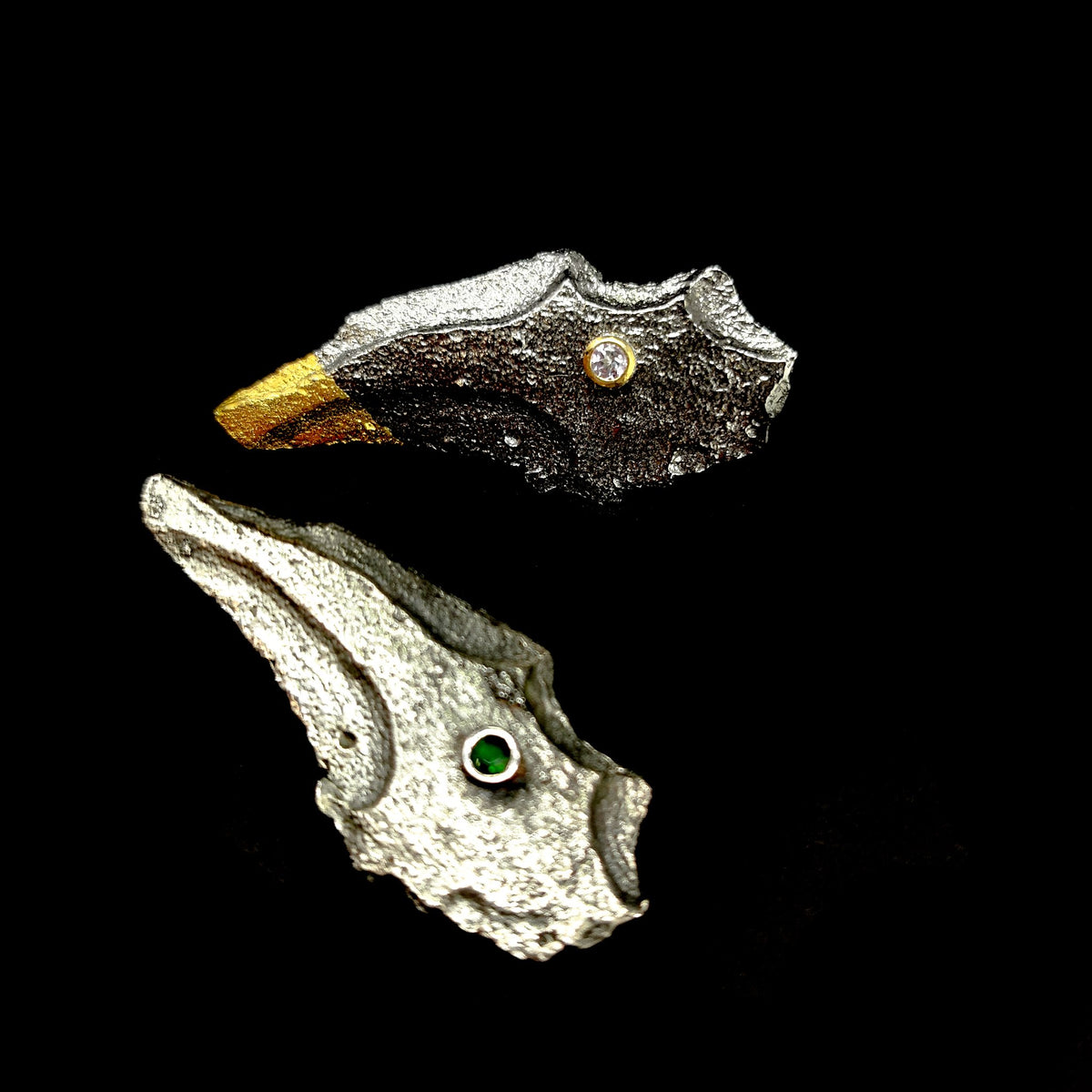 Tree Bark pendant with Sky Blue Topaz.