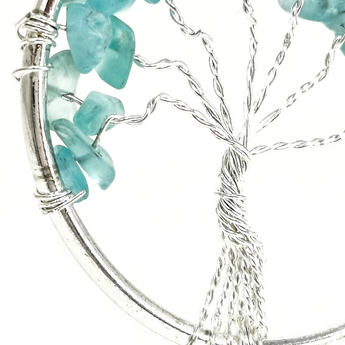Tree of Life wire wrap pendant – wire tree close up
